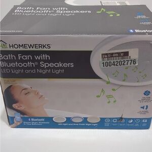 Homewerks 7130-16-BT Bathroom Fan with Color Changing LED Light and Bluetooth